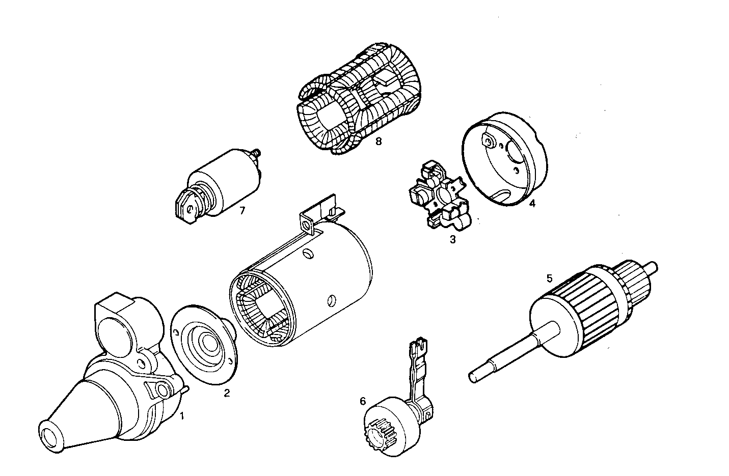 STARTER MOTOR (COMPONENTS) - 8141Si27.02 8141Si27 parts diagram