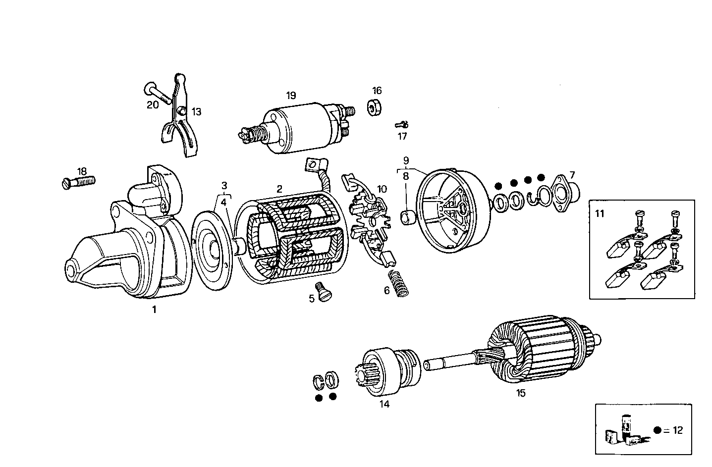 STARTER MOTOR (COMPONENTS) - 8141Si27.02 8141Si27 parts diagram