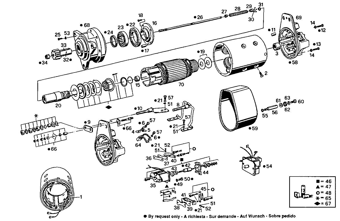 STARTER MOTOR (COMPONENTS) - 8291SRM75.32 8291SRM75 parts diagram