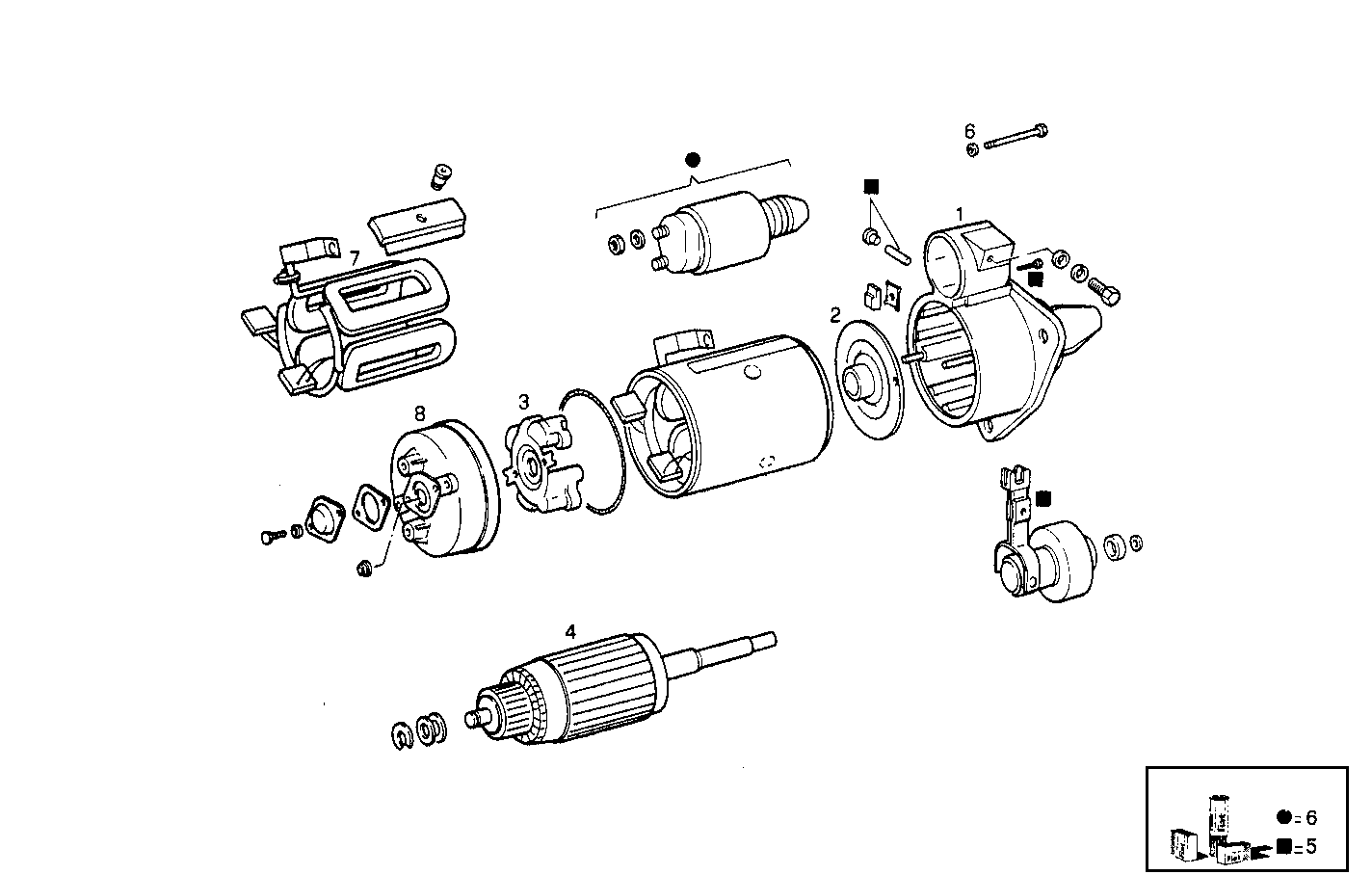 STARTER MOTOR (COMPONENTS) - 8361SRM32.40 8361SRM32 parts diagram