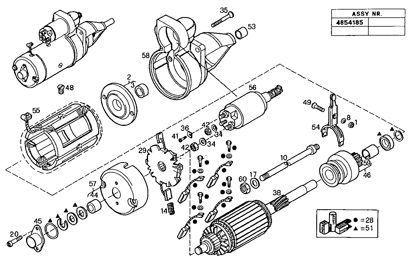 STARTER MOTOR (COMPONENTS) - 8361SRi12.00 8361SRI12 parts diagram