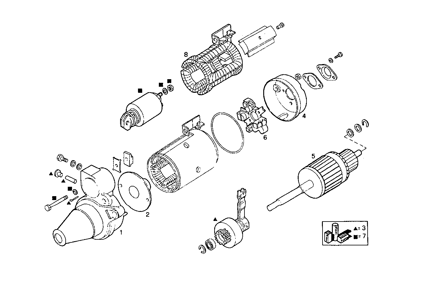 STARTER MOTOR - 8140C00.00A005 8140C00 parts diagram