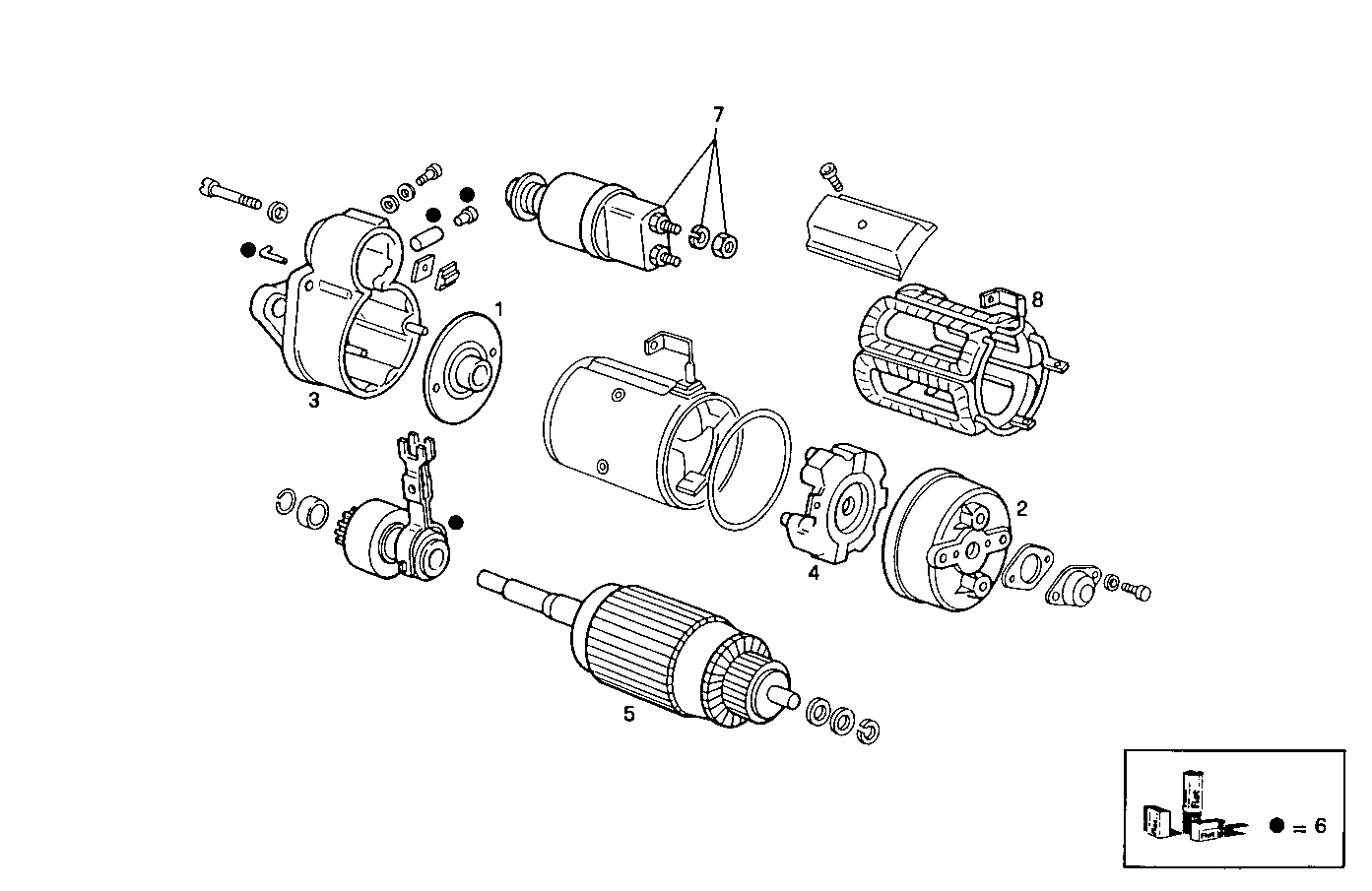 STARTER MOTOR (COMPONENTS) - 8061C05.01 8061C05 parts diagram