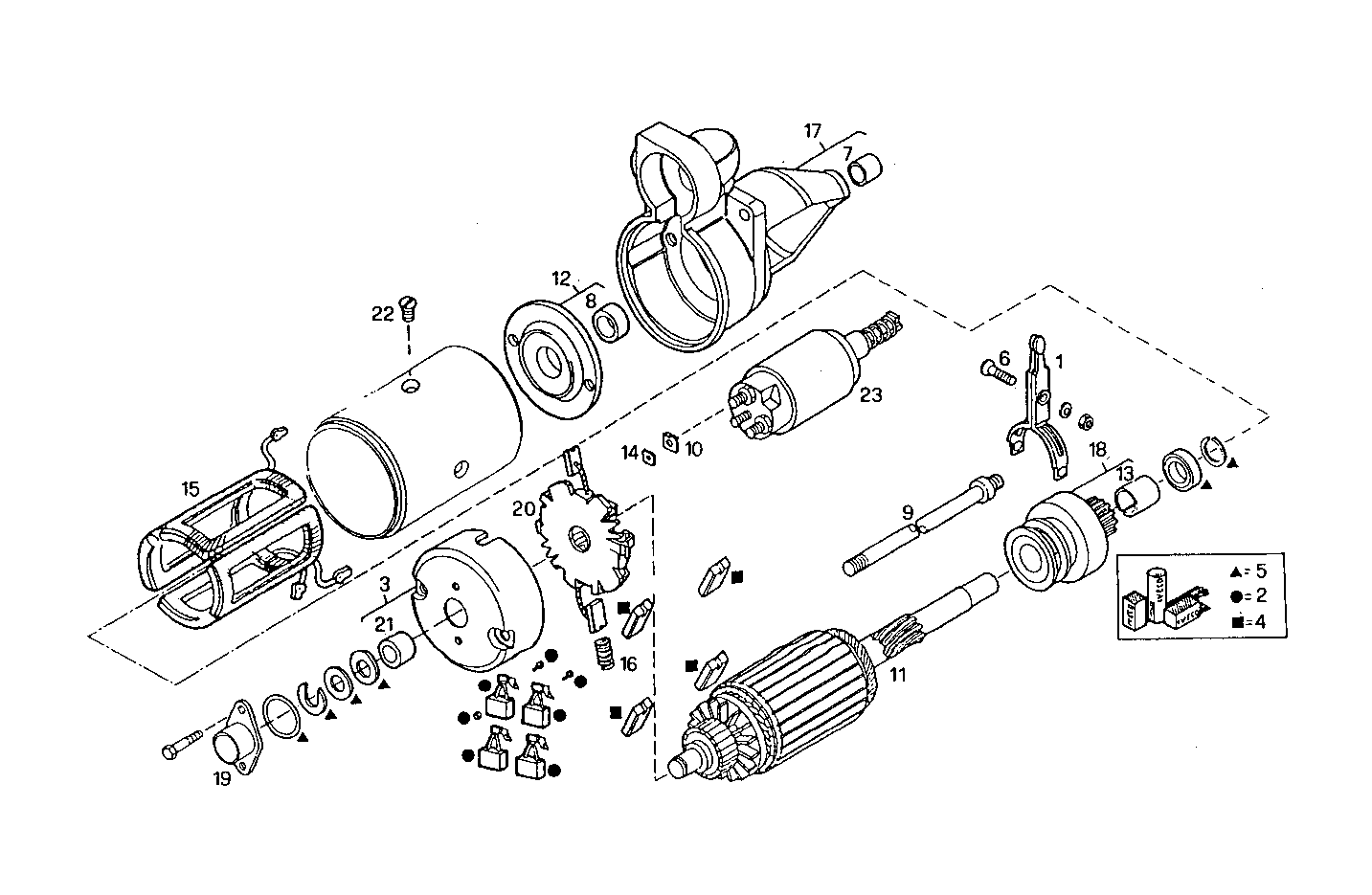 STARTER MOTOR (COMPONENTS) - 8141i67.01 8141i67 parts diagram