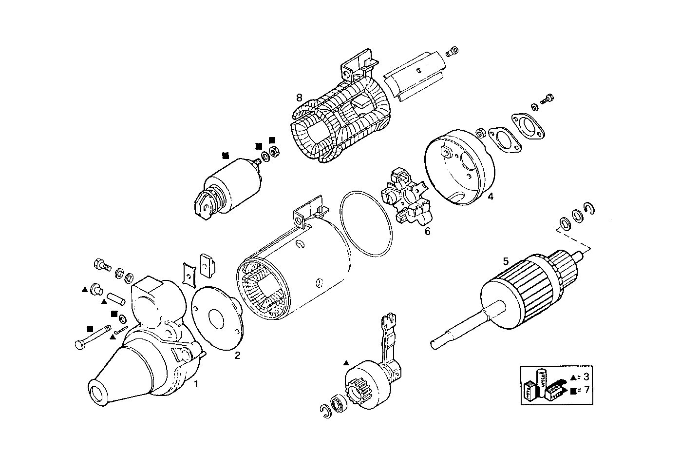 STARTER MOTOR (COMPONENTS) - 8141i67.01 8141i67 parts diagram