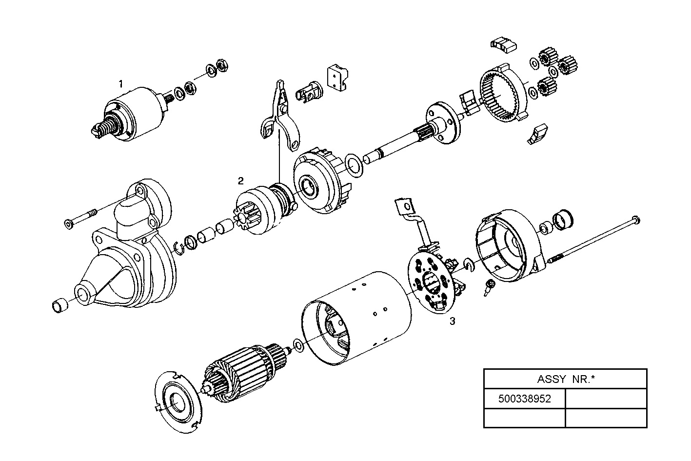 STARTER MOTOR (COMPONENTS) - 8065E00.00A015 8065E00 parts diagram