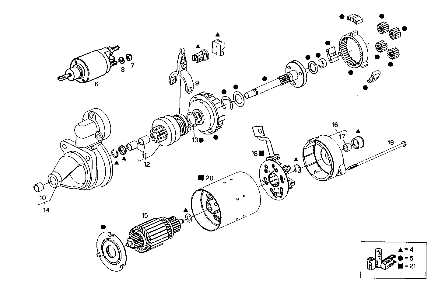 STARTER MOTOR (COMPONENTS) - 8041M09.02 8041M09 parts diagram