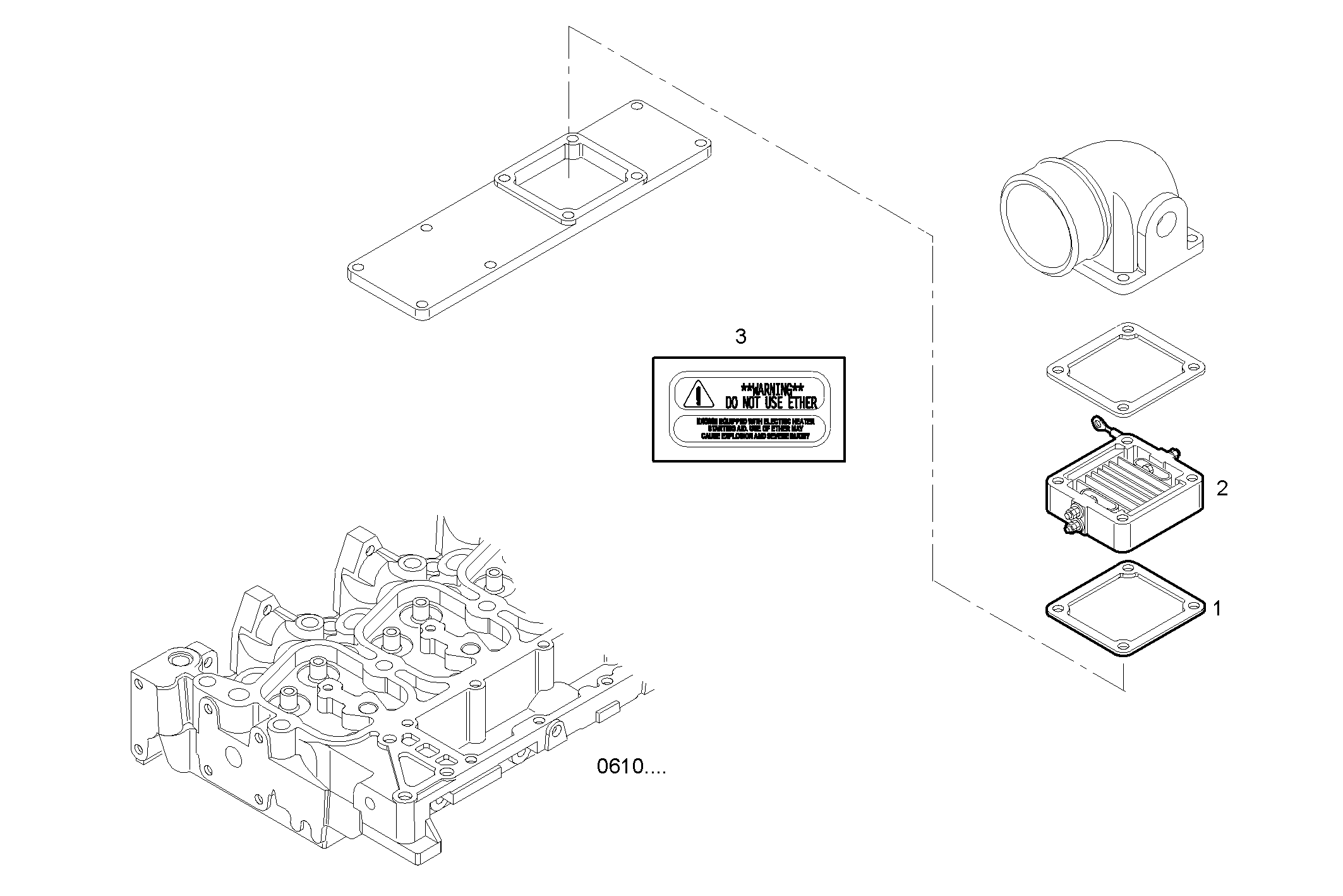 THERMO-STARTER - F4GE0454A*D655 NEF 4 mechanic. - TIER 2 parts diagram