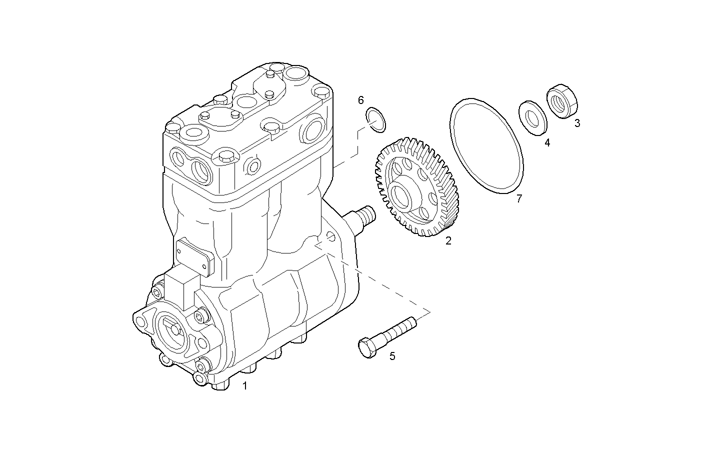 AIR COMPRESSOR - F3BE0684E*B101 CURSOR 13 - TIER 2 parts diagram
