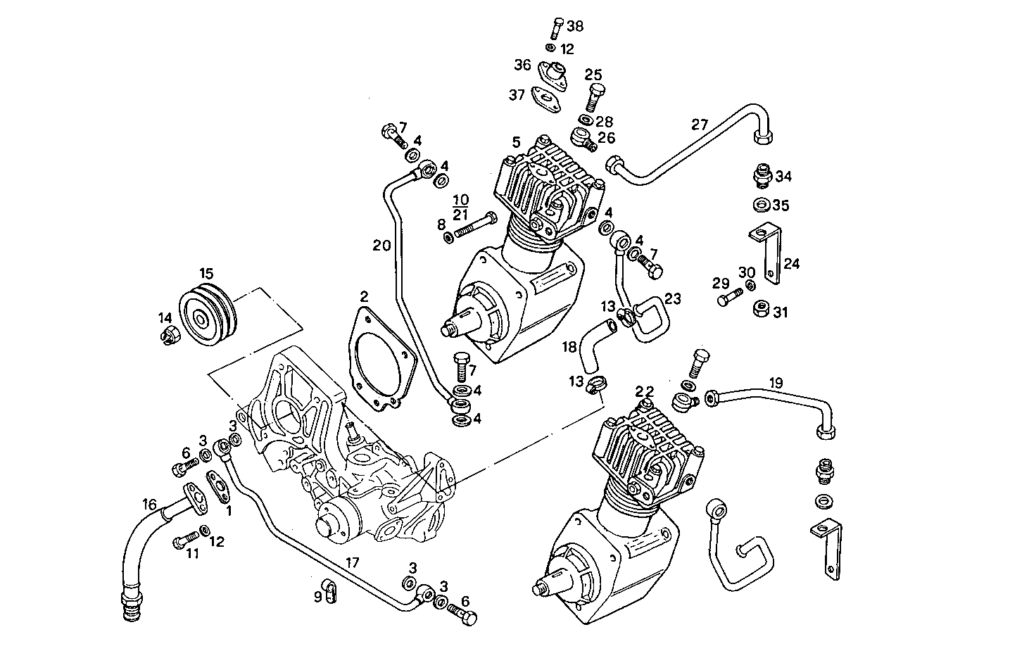 AIR COMPRESSOR - 8040SC25.00A007 8040SC25 parts diagram