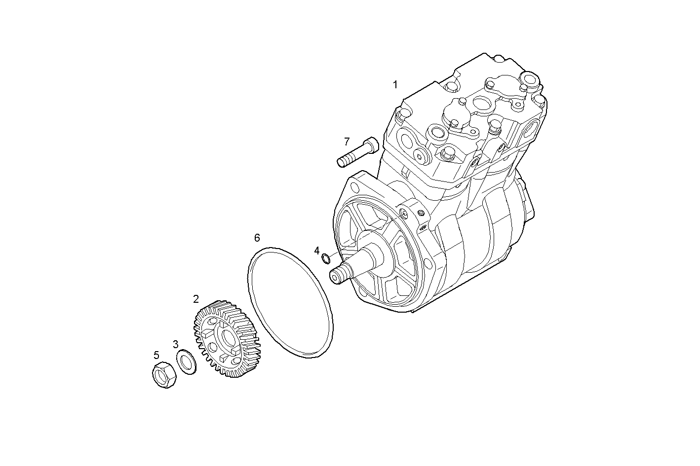 AIR COMPRESSOR - F3BE0681M*B722 CURSOR 13 - EURO 3 parts diagram