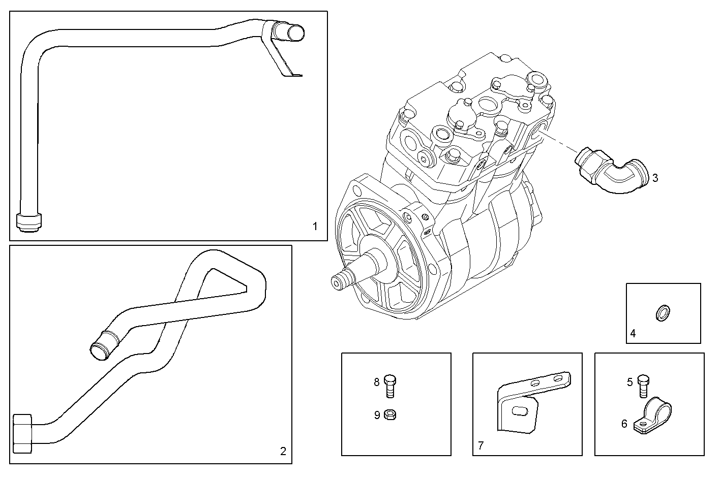 AIR COMPESSOR SUCTION - F3BE0681M*B722 CURSOR 13 - EURO 3 parts diagram