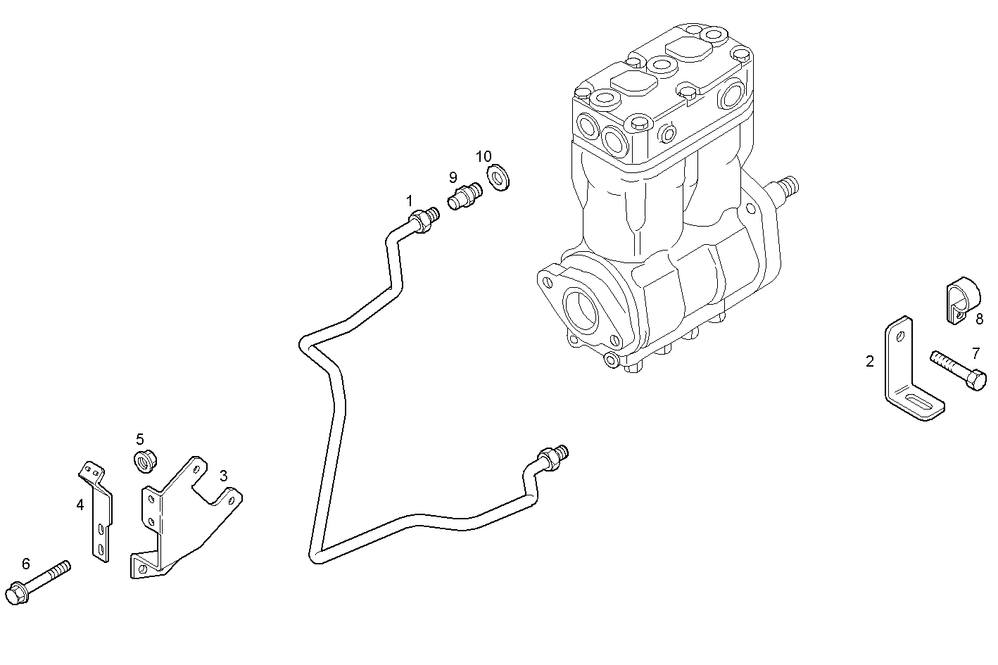 WATER LINES - F2BE0681A*BC13 CURSOR 8 - EURO 3 parts diagram