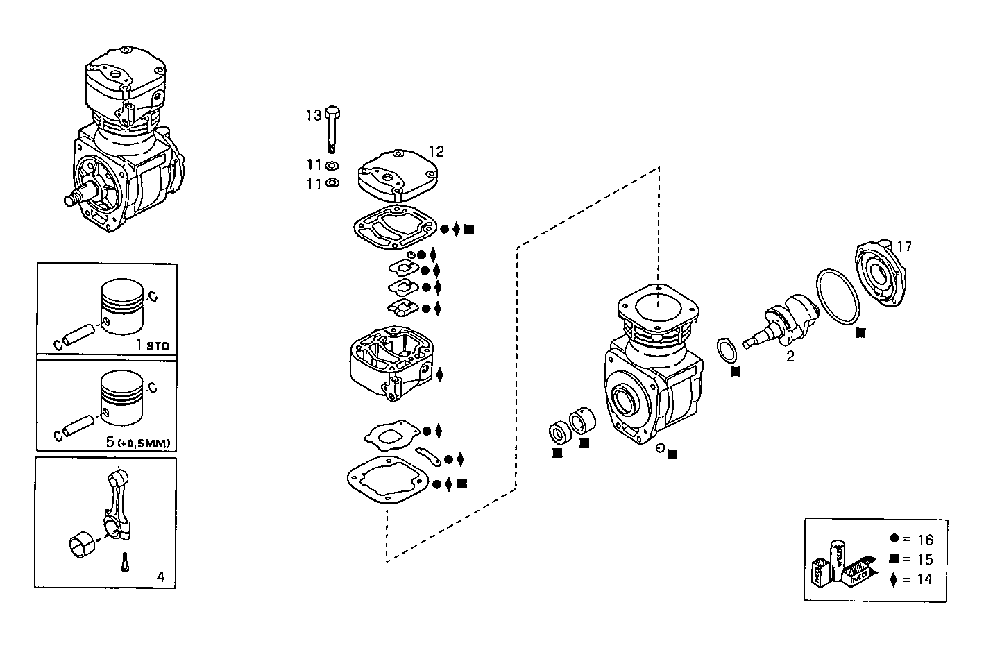 AIR COMPRESSOR (COMPONENTS) - 8040SRC21.00 8040SRC21 parts diagram