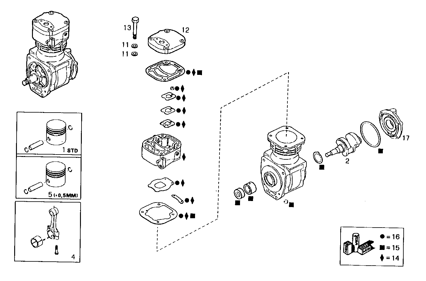 AIR COMPRESSOR (COMPONENTS) - 8040SRC21.10 8040SRC21 parts diagram