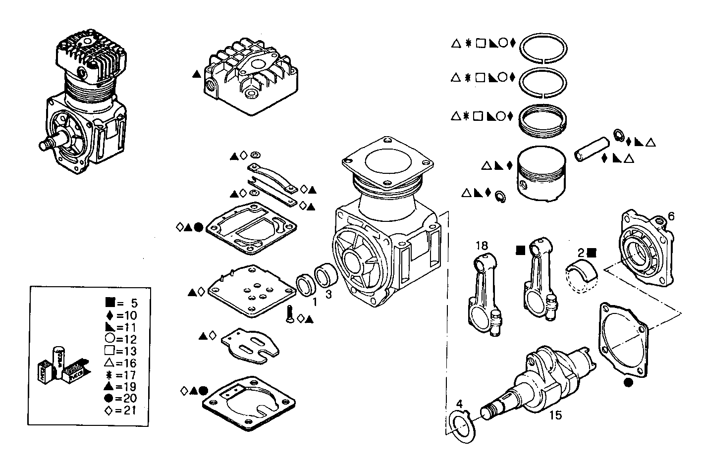 AIR COMPRESSOR (COMPONENTS) - 8040SRC21.11 8040SRC21 parts diagram