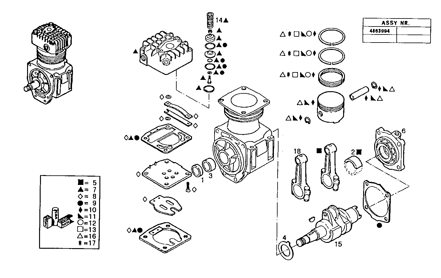 AIR COMPRESSOR (COMPONENTS) - 8360SRC22.10 8360SRC22 parts diagram
