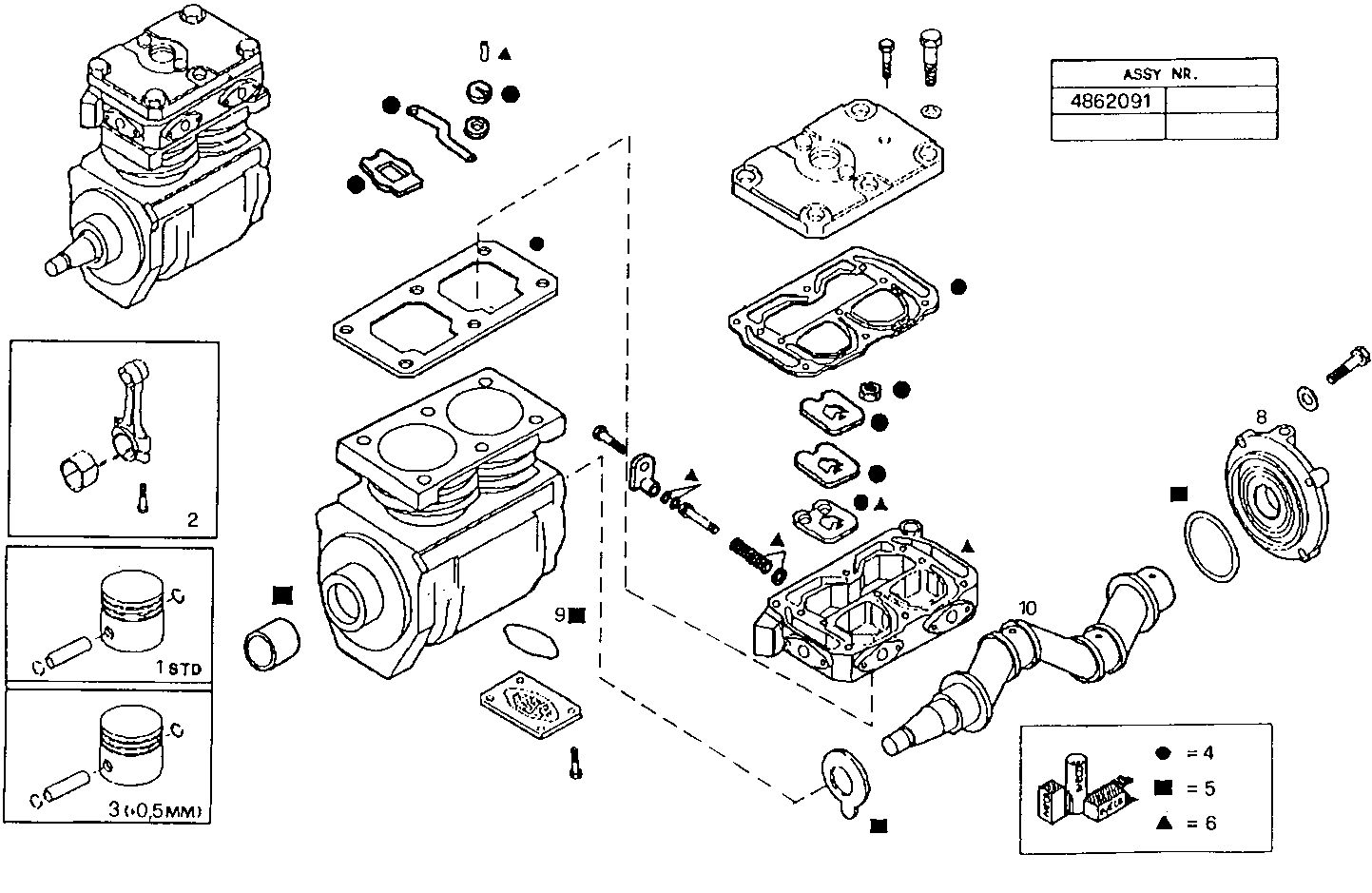 AIR COMPRESSOR (COMPONENTS) - 8280SRC21.00 8280SRC21 parts diagram