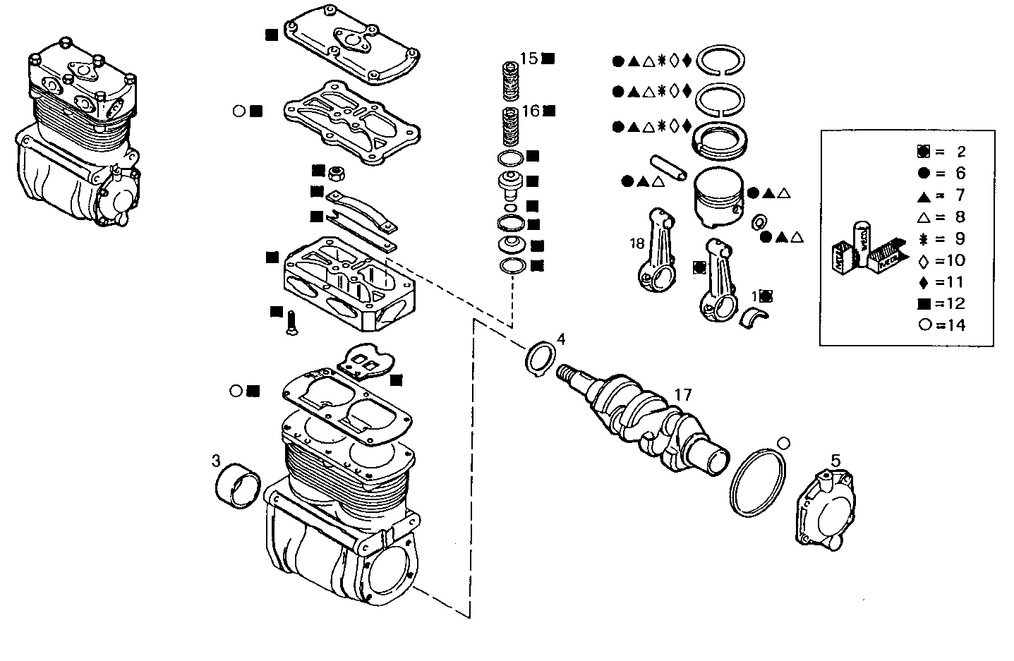 AIR COMPRESSOR (COMPONENTS) - 8280SRC21.00 8280SRC21 parts diagram
