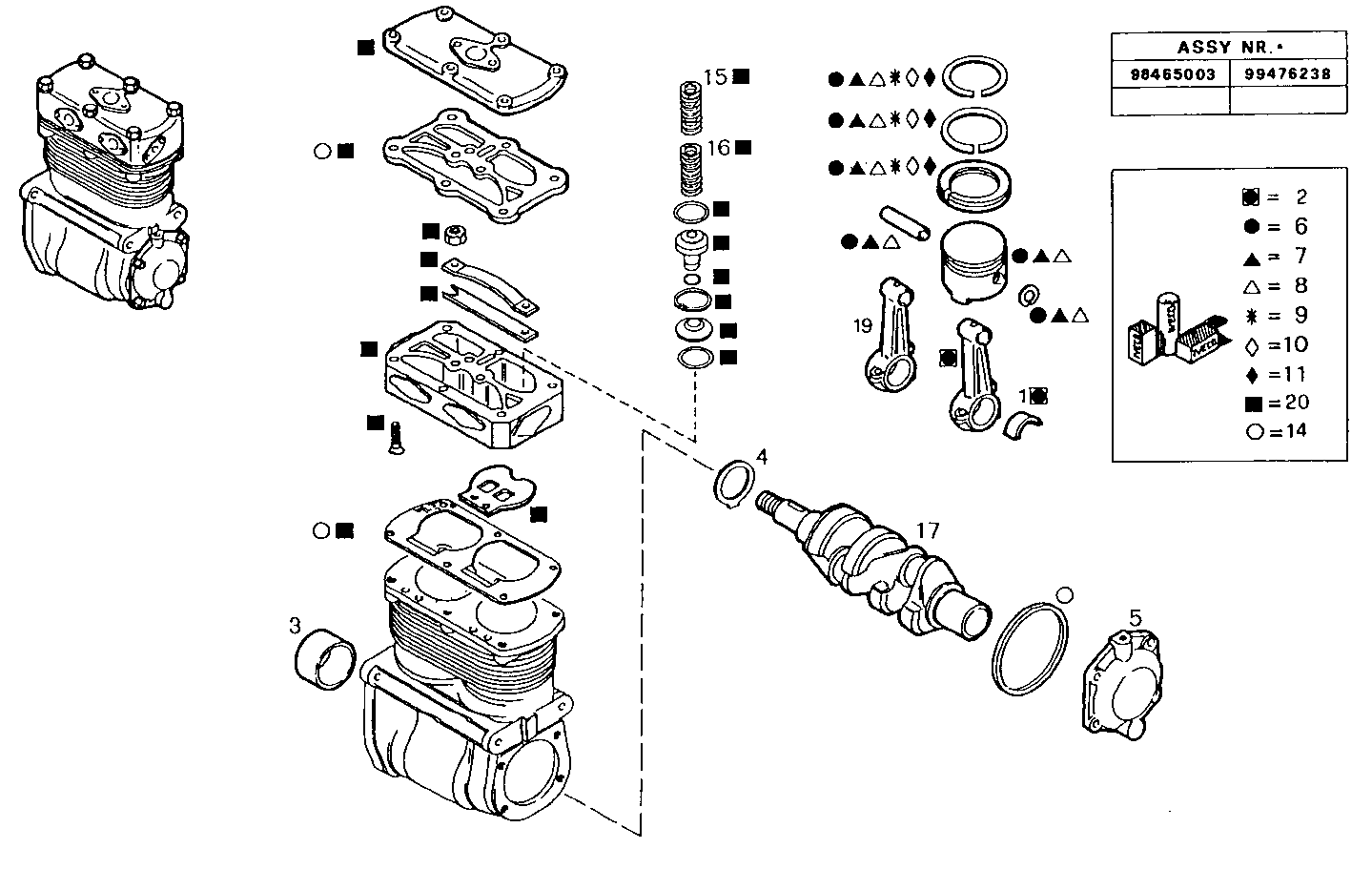 AIR COMPRESSOR (COMPONENTS) - 8280SRC21.00 8280SRC21 parts diagram