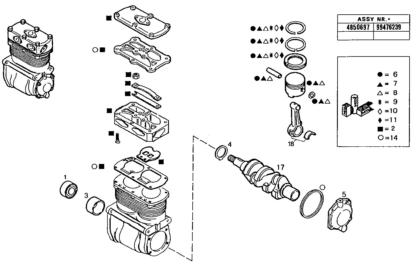 AIR COMPRESSOR (COMPONENTS) - 8210SRC21.21 8210SRC21 parts diagram