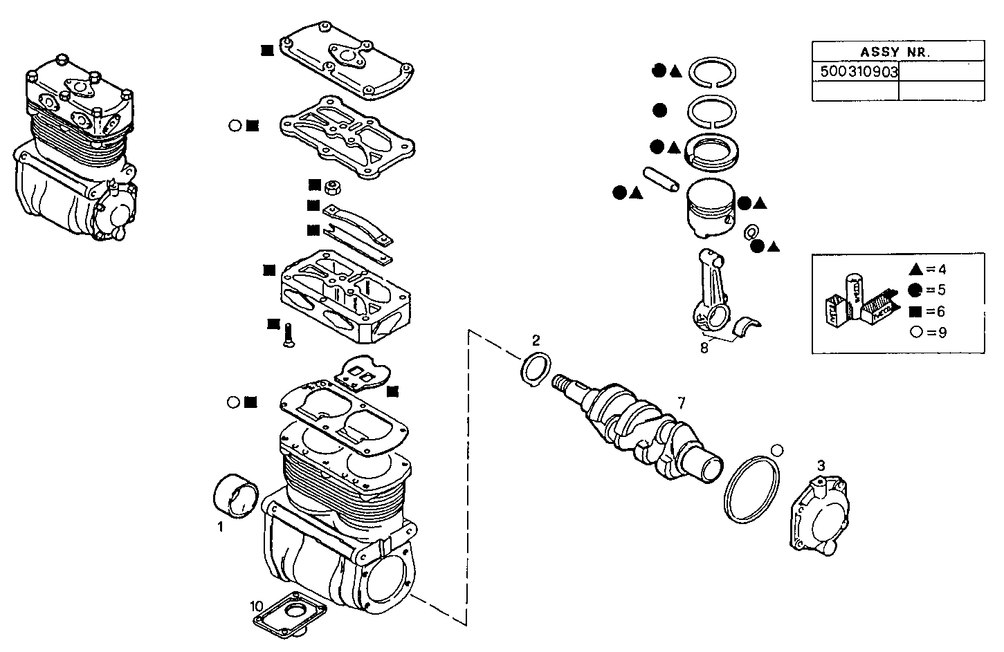 AIR COMPRESSOR (COMPONENTS) - 8210SRC21.31 8210SRC21 parts diagram