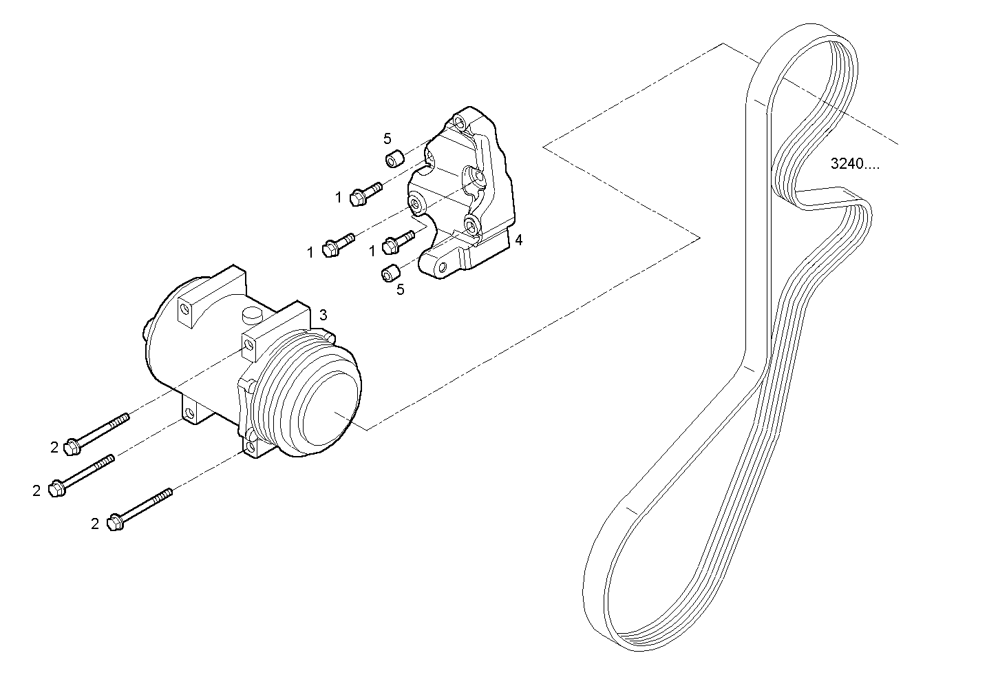 COMPRESSOR AIR CONDITIONING - N40ENTE21.00A003 NEF 4 electron. - TIER 2 parts diagram