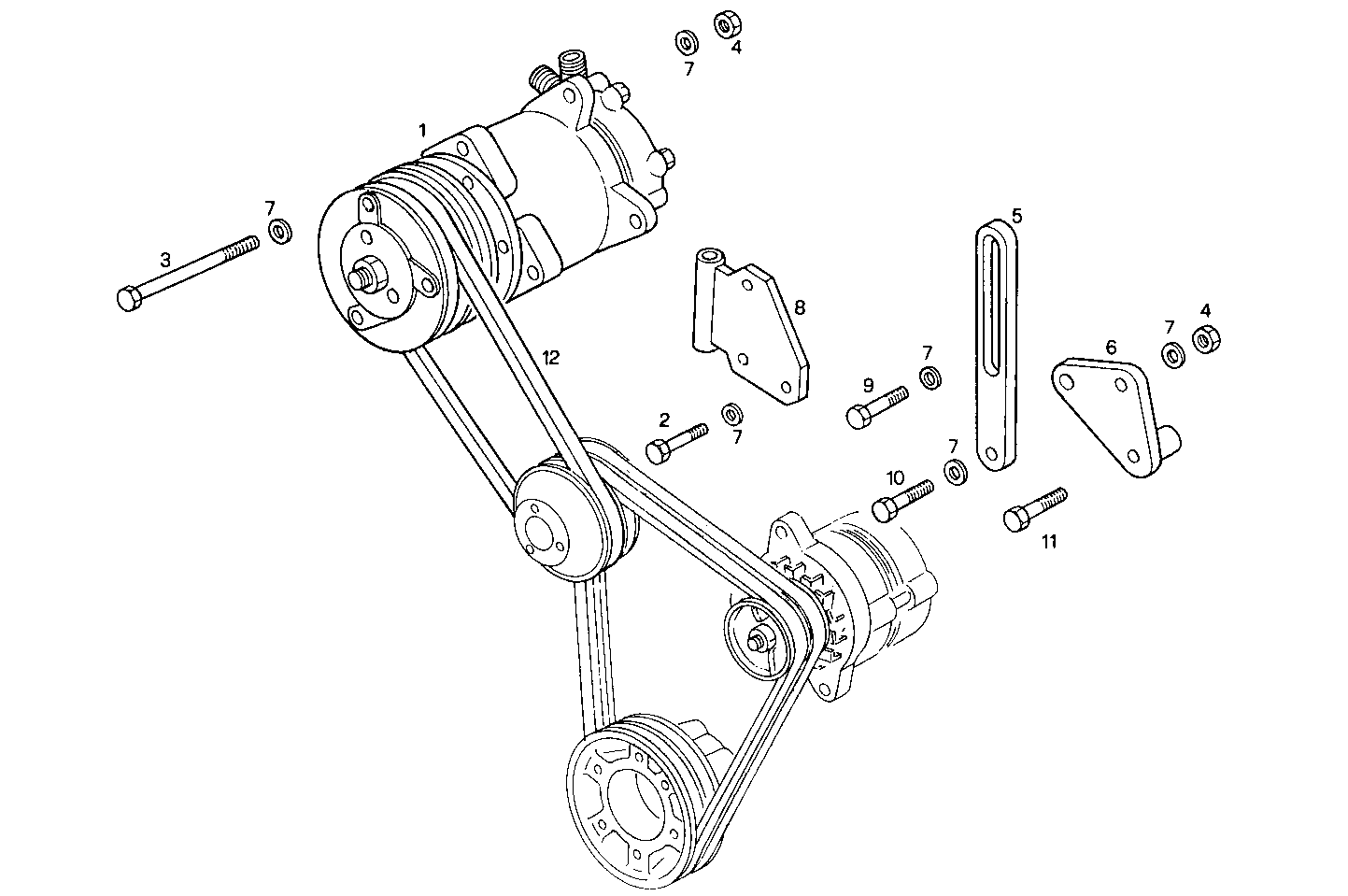 COMPRESSOR AIR CONDITIONING - 8045SE00.09A002 8045SE00 parts diagram