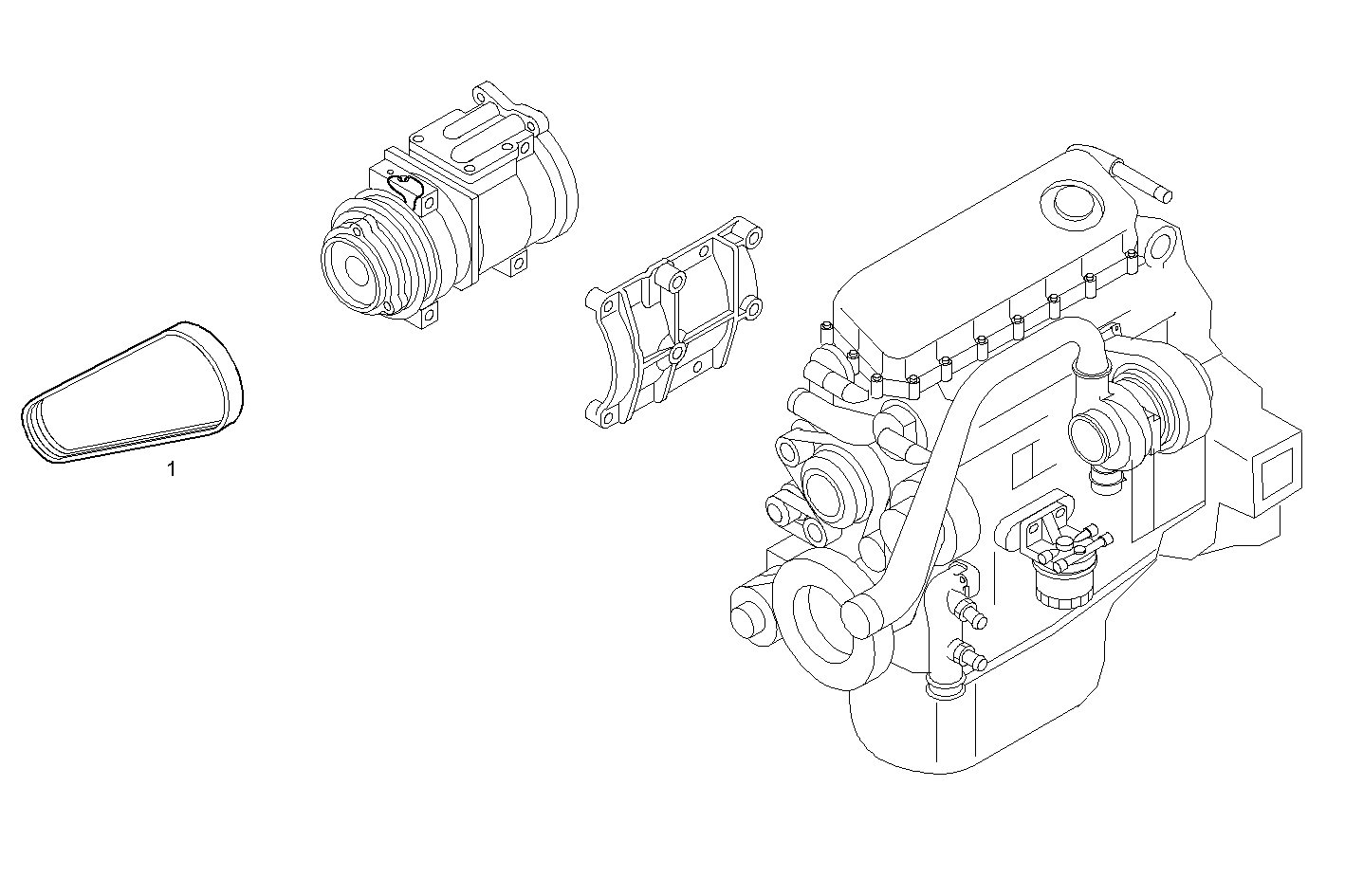 CONTROL AIR CONDITIONER COMPRESSOR - F2BE0681A*BC13 CURSOR 8 - EURO 3 parts diagram