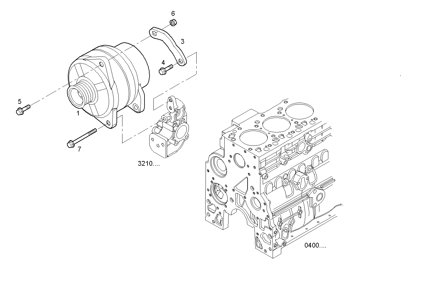 GENERATOR - F4CE0304A*D600 NEF 3 - TIER 2 parts diagram