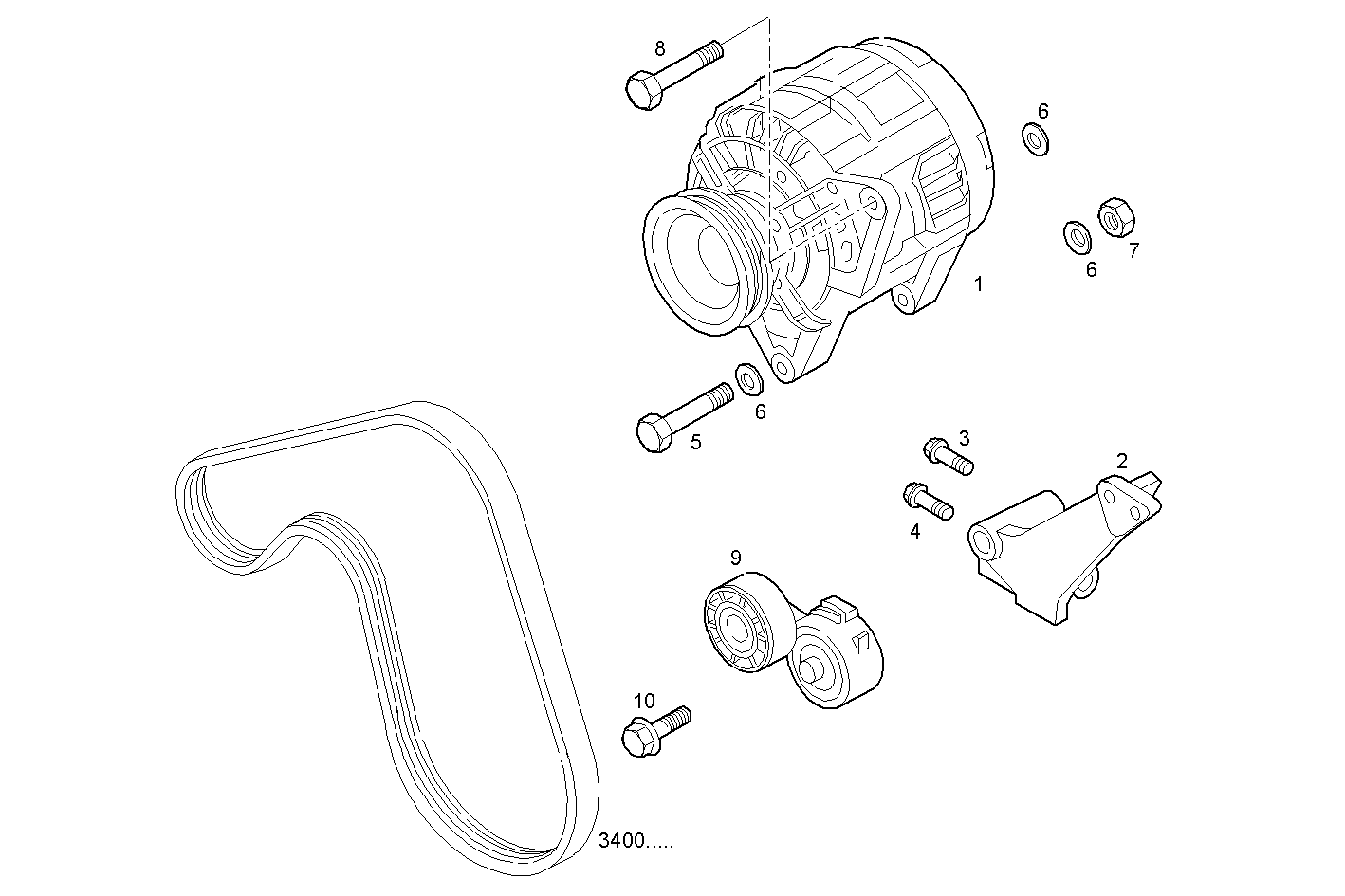 GENERATOR - 8140SRC30.40A001 8140SRC30 parts diagram