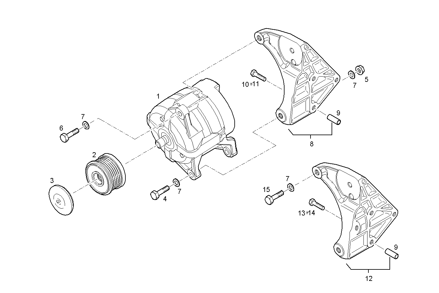 GENERATOR - S30ENTM23.10 SOFIM HPI 3.0L parts diagram