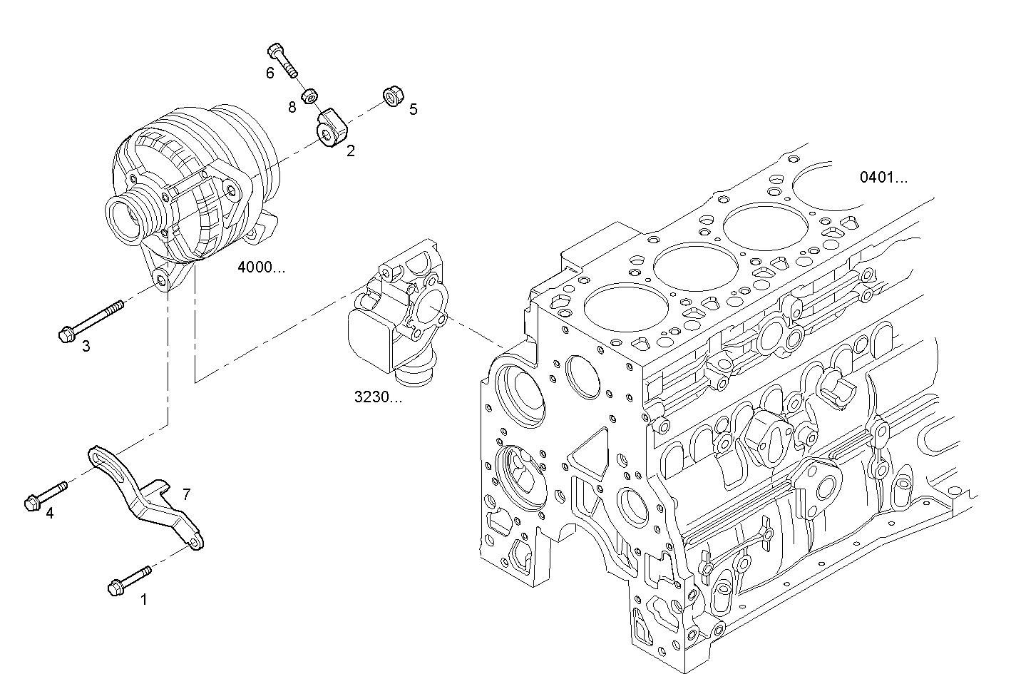 MOUNT - N67MNTX20.00A810 NEF 6 mechanic. - TIER 3 parts diagram