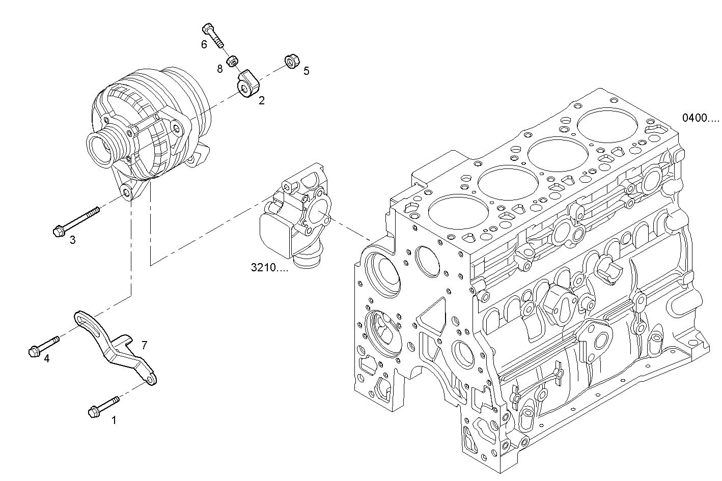 MOUNT - N45MSTD20.50 NEF 4 mechanic. - TIER 2 parts diagram