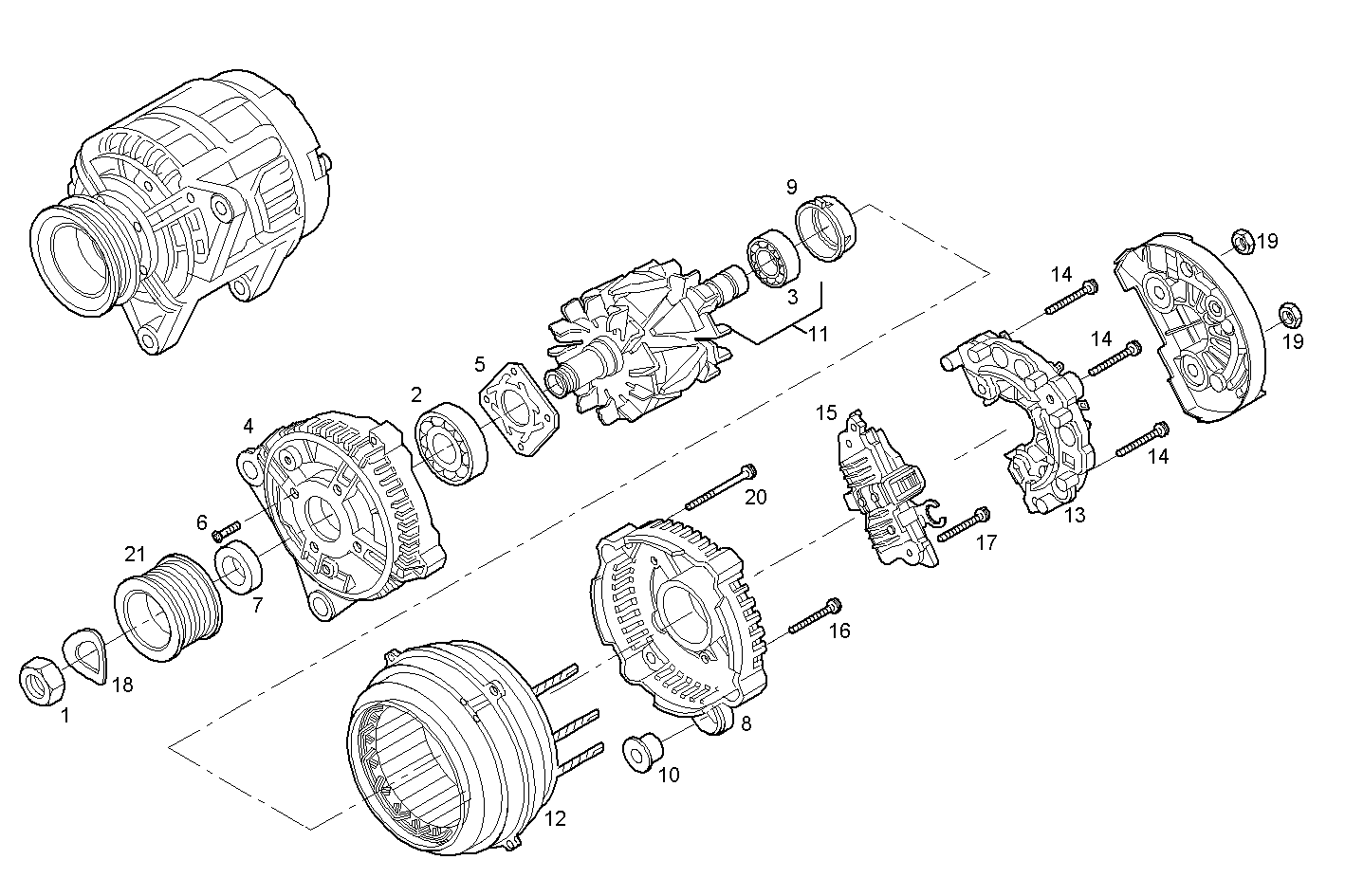 GENERATOR (COMPONENTS) - 8140SRC36.10A006 8140SRC36 parts diagram