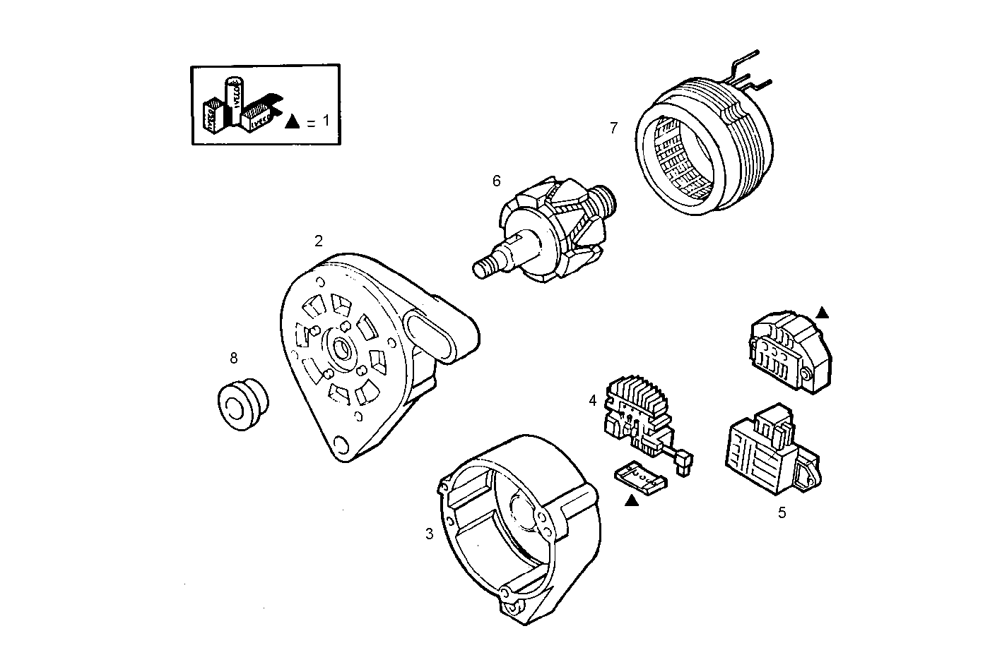GENERATOR (COMPONENTS) - 8140SC00.60 8140SC00 parts diagram