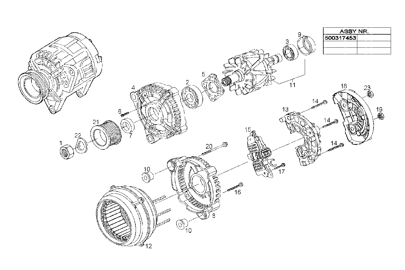 GENERATOR (COMPONENTS) parts diagram