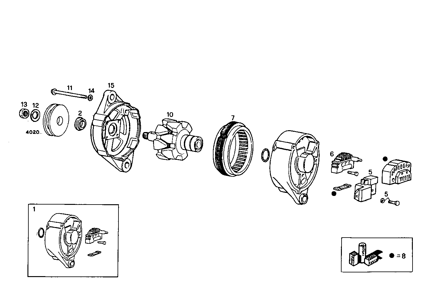 SELF-REGULATED ALTERNATOR - 8061Si35.05 8061Si35 parts diagram