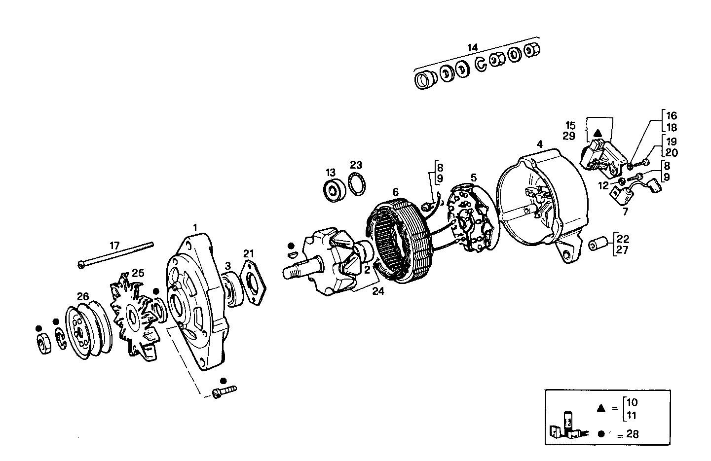 GENERATOR (COMPONENTS) - 8061SRM30.10 8061SRM30 parts diagram