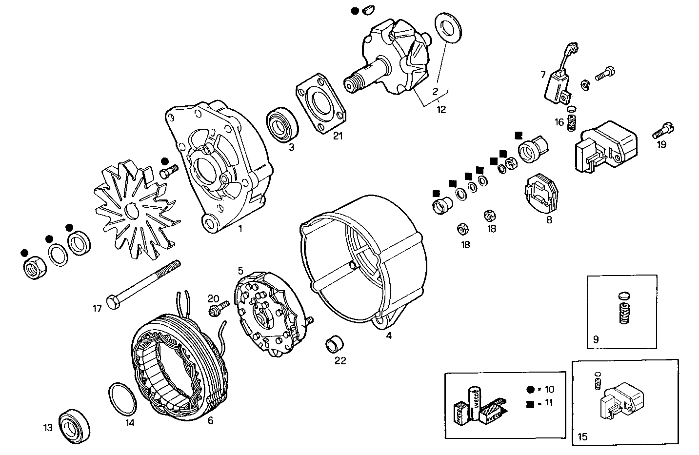 GENERATOR (COMPONENTS) - 8291SRi15.00 8291SRi15 parts diagram