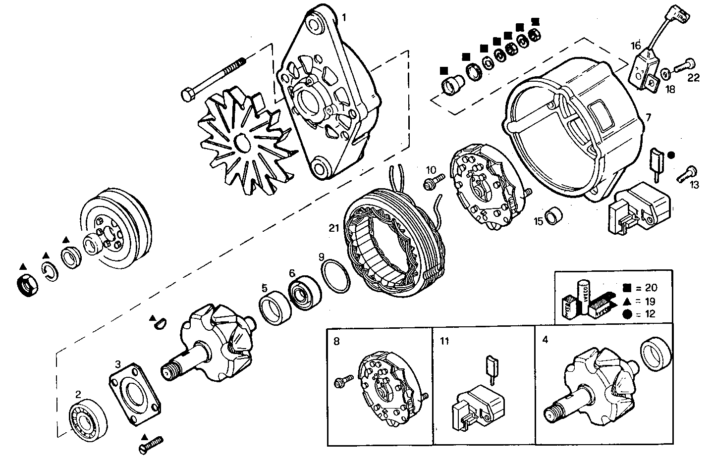 GENERATOR (COMPONENTS) - 8141.67.2000 8141.67 parts diagram
