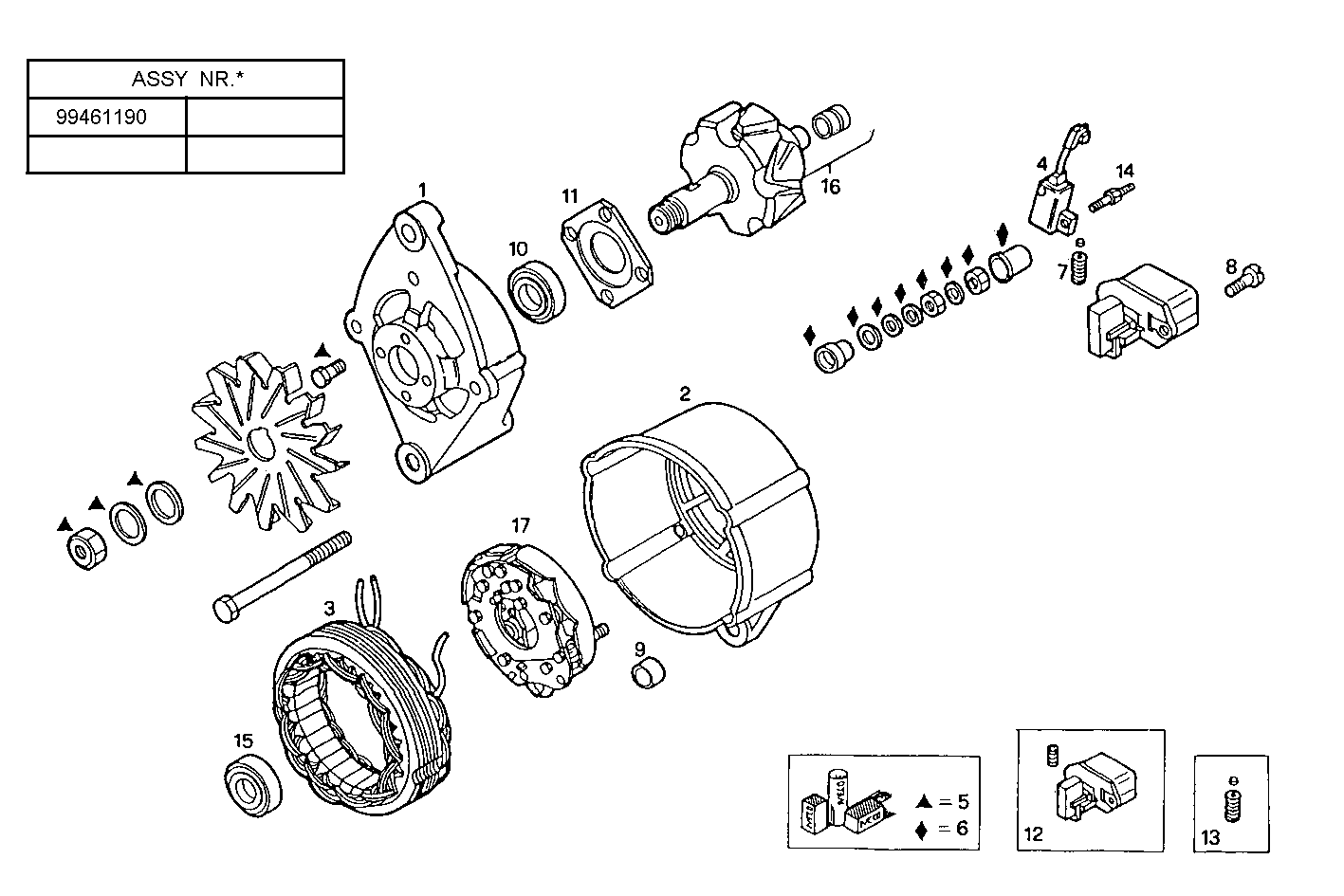 SELF-REGULATED ALTERNATOR - 8065M12.21 8065M12 parts diagram