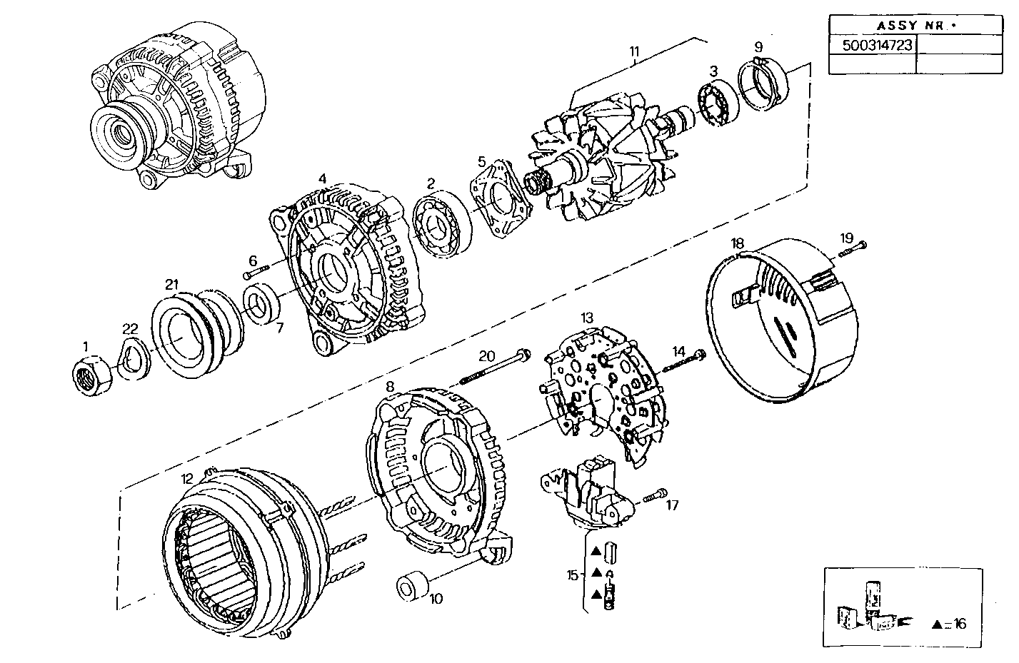 GENERATOR (COMPONENTS) - 8140.43.3931 8140.43 parts diagram
