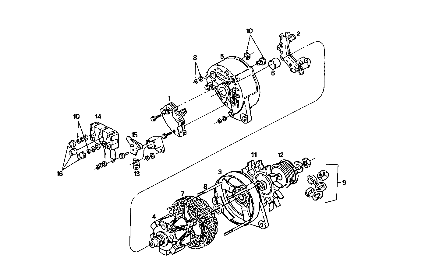 GENERATOR (COMPONENTS) - 7450E00.00 7450E00 parts diagram