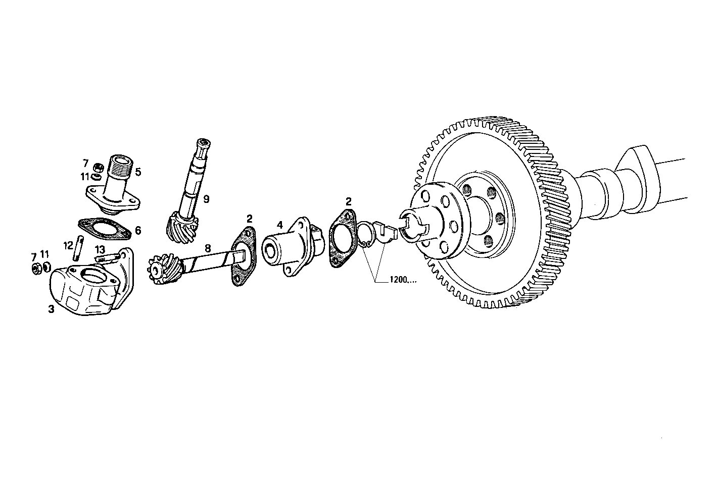 REVOLUTION COUNTER DRIVE - 8210i03.00A520 8210i03 parts diagram