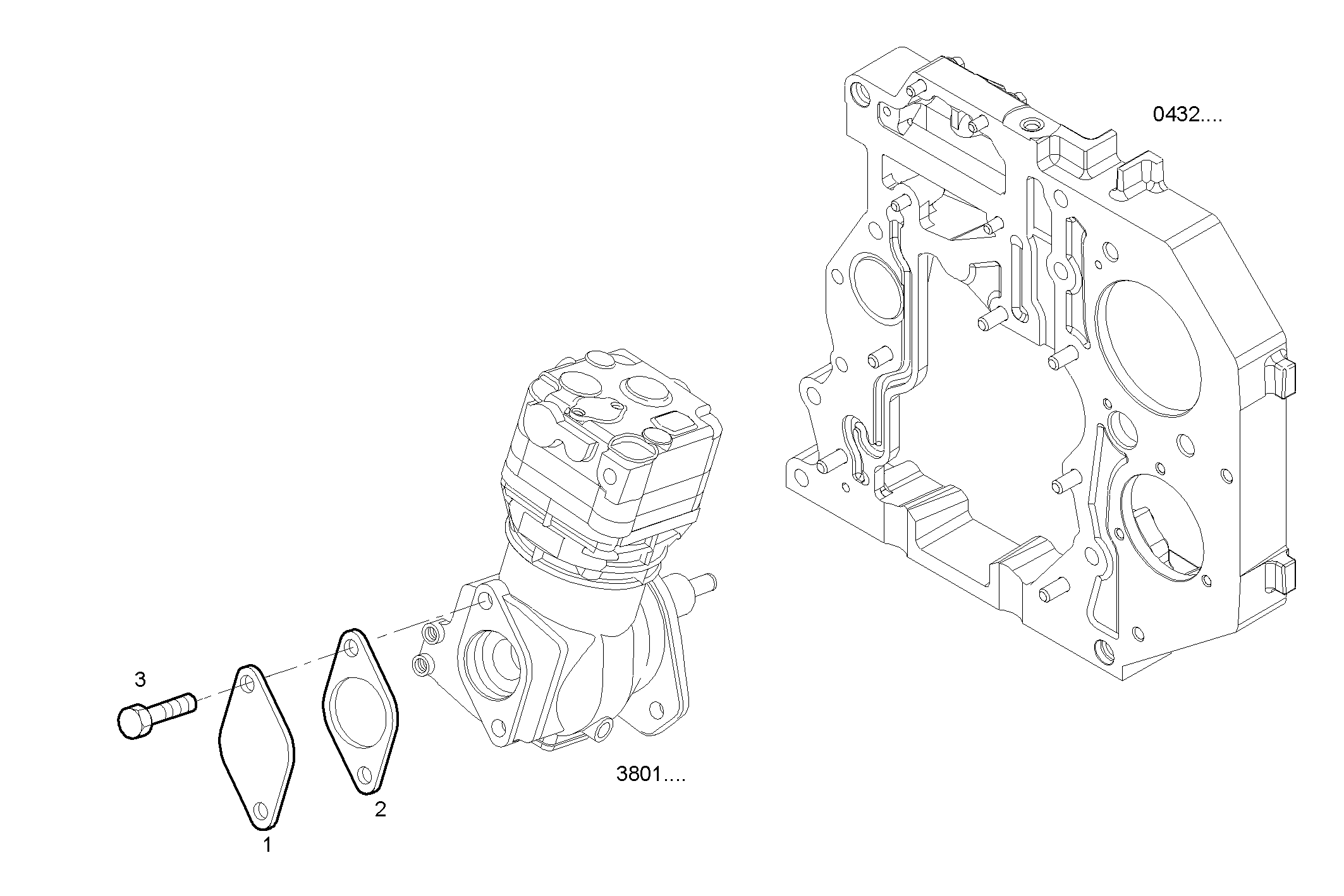 POWER STEERING PUMP - F4AE0682C*C151 NEF 6 electron. - EURO 3 parts diagram