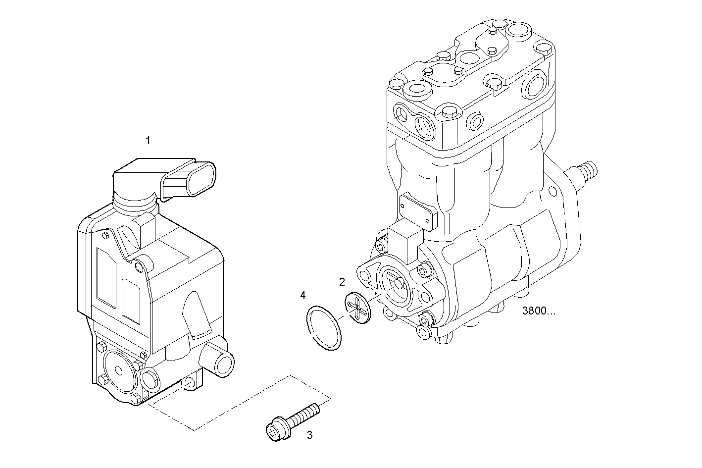 POWER STEERING PUMP - N60ENTC27.00A001 NEF 6 electron. - EURO 3 parts diagram