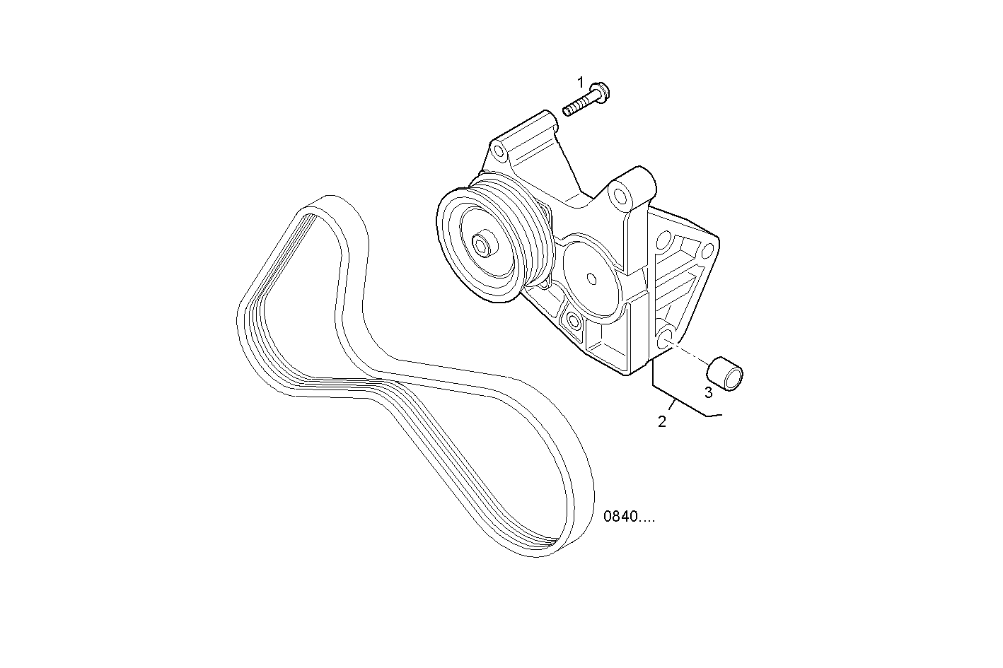 POWER STEERING PUMP - S23ENSC24.10A009 SOFIM HPI 2.3L - EURO 3 parts diagram