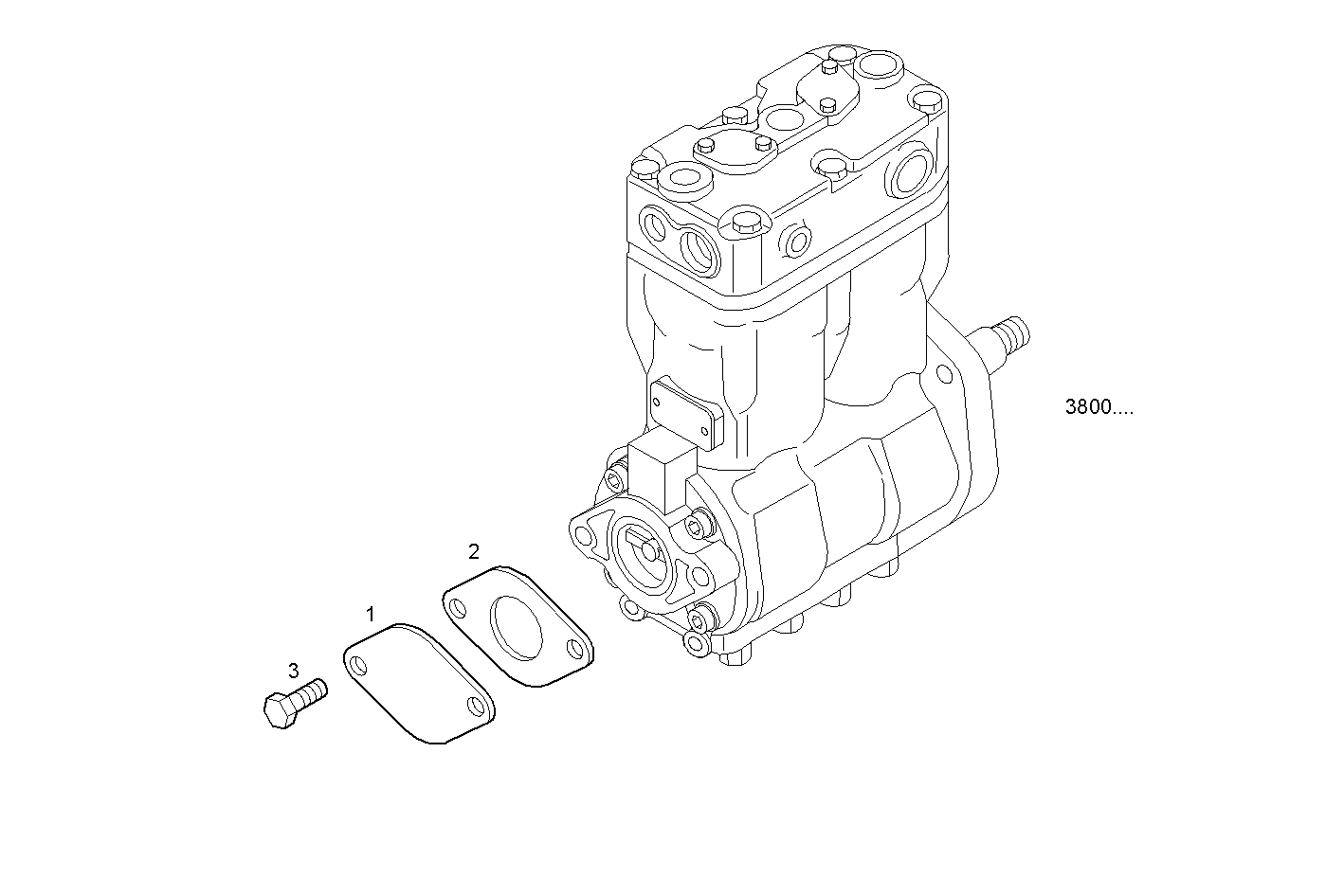 POWER STEERING PUMP - F3BE0684E*B101 CURSOR 13 - TIER 2 parts diagram