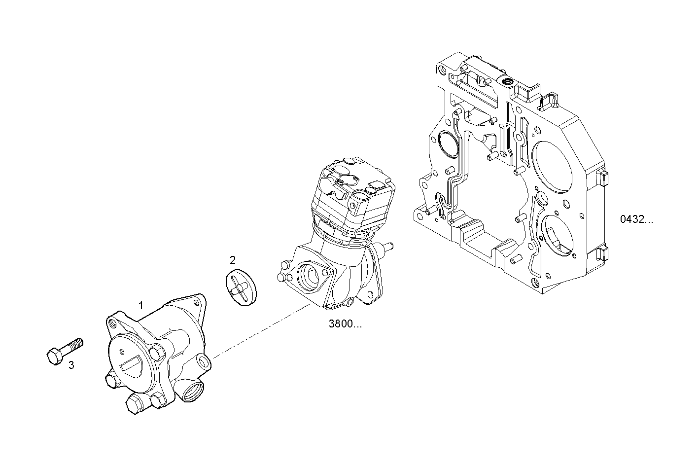POWER STEERING PUMP - N60MNTG26.00A002 NEF 6 CNG parts diagram